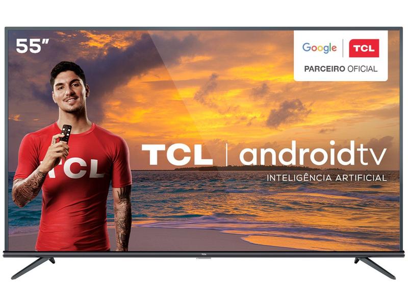 Smart TV 4K LED 55” TCL 55P8M Android Wi-Fi - Bluetooth HDR